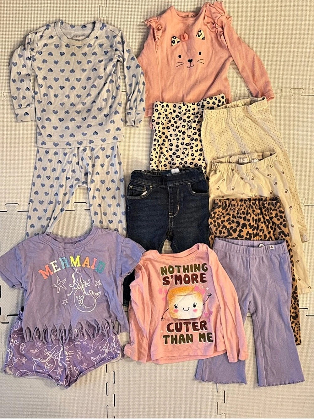 Lot of Various Brands Baby Girl Clothes x11 items, 12-18mos